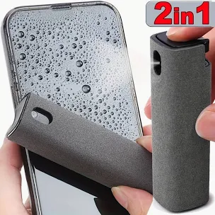 shopping-2.webp 2 in 1 Microfiber Screen Cleaner Spray Bottle and Wipe